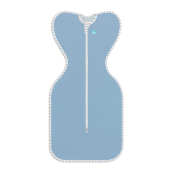 Image showing the Stage 1, Original Swaddle Sleeping Bag, 1.0 Tog, 3 - 6 Months, Dusty Blue product.