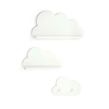Image showing the Decorative Cloud Shelves, White product.