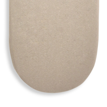 Image showing the Organic Moses Basket Fitted Sheet, Truffle product.