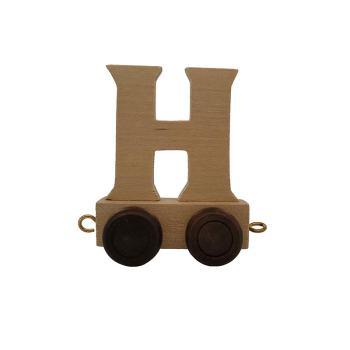 Image showing the Natural Wooden Letter H, Natural product.
