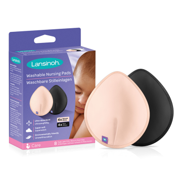 Image showing the Pack of 8 Coloured Washable Breast Pads, Black/Natural product.