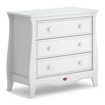 Image showing the Sleigh Chest of Drawers with Smart Assembly, White product.