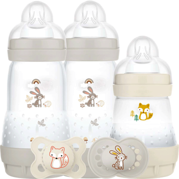 Image showing the 5 Piece Colours of Nature Essentials Baby Bottle Set, Ivory product.