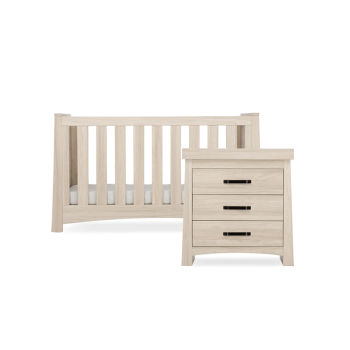 Image showing the Isla 2 Piece Nursery Furniture Set excl. Mattress, Ash product.