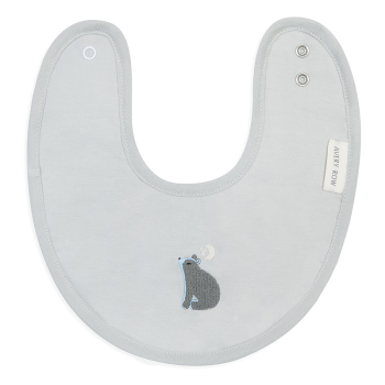 Image showing the Bear Embroidered Cotton Bib product.