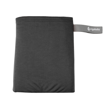 Image showing the Aura Soft Knit Baby Sling Wrap, Soft Black product.