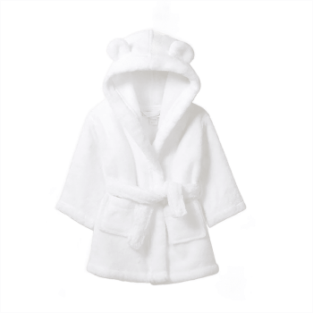 Image showing the Hydrocotton Baby Robe, 6 - 12 Months, White product.