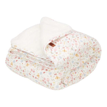 Image showing the Flowers & Butterflies Bassinet Blanket, Pink product.