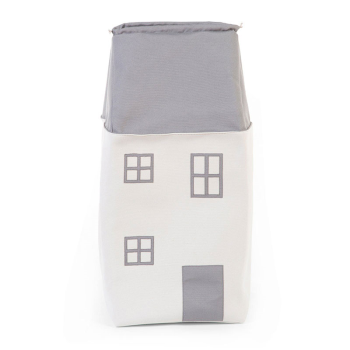 Image showing the Canvas Storage Basket House, Grey product.