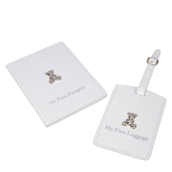 Image showing the Bambino My First Passport & Luggage Tag, White product.