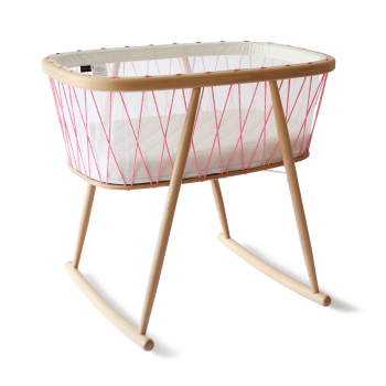 Image showing the Kumi Stylish Crib incl. Mattress, Pink Laces product.
