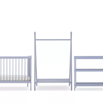 Image showing the Nola 3 Piece Nursery Furniture Set excl. Mattress, Flint Blue product.