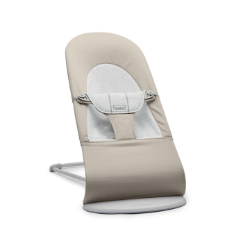 Image showing the Balance Soft Bouncer, Cotton/Jersey, Beige/Grey product.