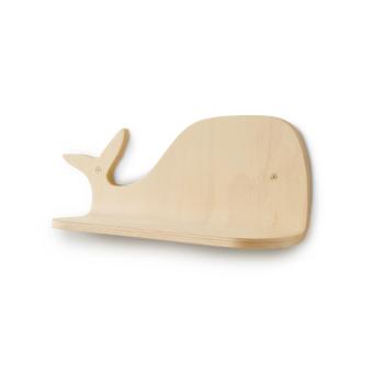 Image showing the Popi Decorative Shelf Whale, Natural product.