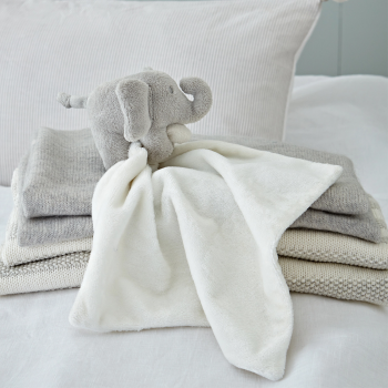 Image showing the Kimbo Elephant Comforter, Soft Grey product.