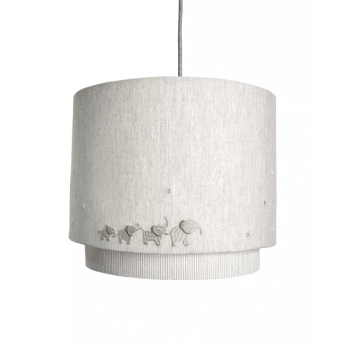 Image showing the Welcome To The World Elephant Lampshade, Grey product.