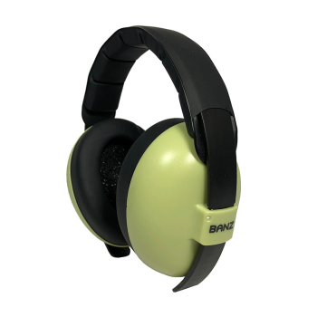 Image showing the Bubzee Baby Earmuffs, Leaf Green product.