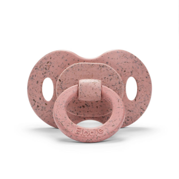 Image showing the Silicone Orthodontic Bamboo Dummy, 3 Months+, Faded Rose product.