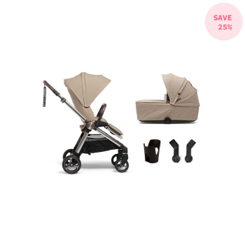 Image showing the Strada 4 Piece Travel System Bundle, Pebble product.