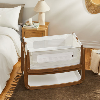 Image showing the The Natural Edit SnuzPod4 Bedside Crib, Walnut product.
