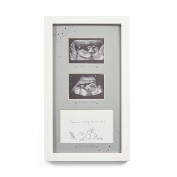 Image showing the Forever Treasured Double Baby Scan & Photo Frame product.
