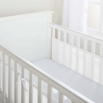 Image showing the Mesh 2 Sided Cot & Cot Bed Liner, White Mist product.