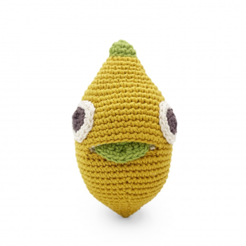 Image showing the Leon Lemon Crochet Rattle, Yellow product.
