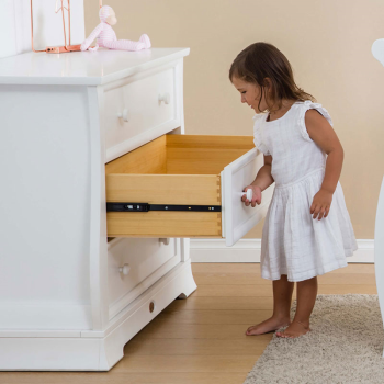 Image showing the Sleigh Royale 2 Piece Nursery Furniture Set, White product.
