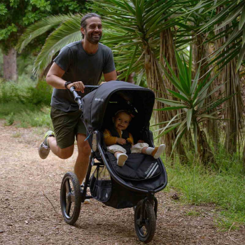 Image showing the Speed Running Eco Pushchair with Recycled Materials, Matte Black product.