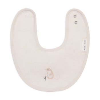 Image showing the Mouse Embroidered Cotton Bib product.