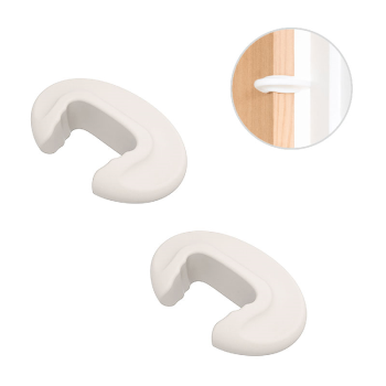 Image showing the Pack of 2 Door Slam Stoppers, Pure White product.