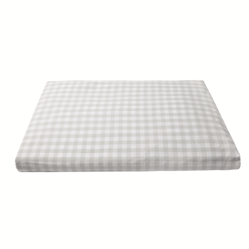 Image showing the Cot Bed Organic Gingham Fitted Sheet, 140 x 70cm, Grey product.