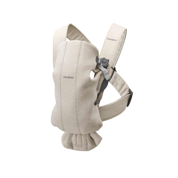 Image showing the Mini Baby Carrier, 3D Jersey, Light Beige product.