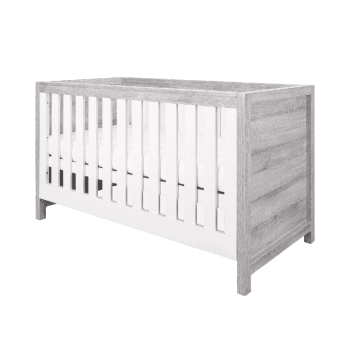 Image showing the Modena 3 in 1 Cot Bed, Grey Ash/White product.