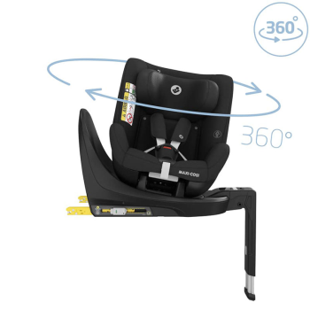 Image showing the Mica Eco i-Size Baby & Toddler Car Seat with 360° Rotation & Recycled Fabrics, from 3 Months, Authentic Black product.