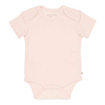Image showing the Flowers & Butterflies Short Sleeve Ribbed Bodysuit, 3 - 6 Months, Pink product.