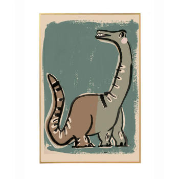 Image showing the Dino Poster Print, 50 x 70cm, Green product.