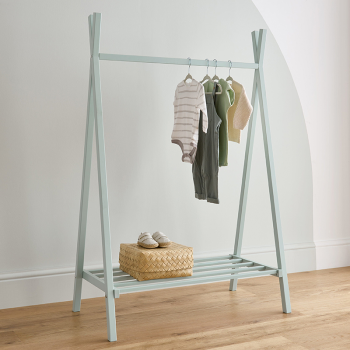 Image showing the Nola Clothes Rail, Sage Green product.