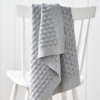 Image showing the Heirloom Grey Blanket, 75 x 100cm, Grey product.