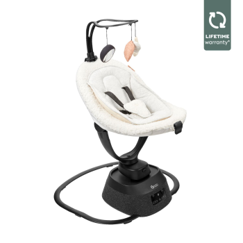 Image showing the Swoon Evolution Stylish Electric 360 Degrees Baby Swing, White product.
