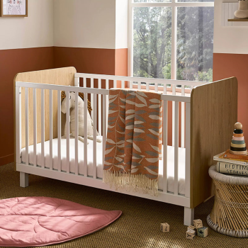 Image showing the Rafi Cot Bed excl. Mattress, Oak/White product.