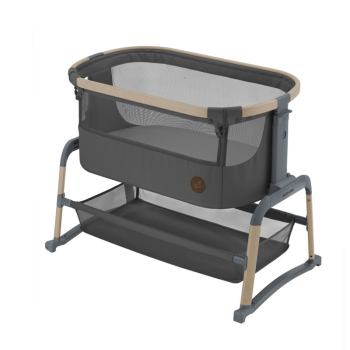 Image showing the Iora Air Bedside Crib, Beyond Graphite product.