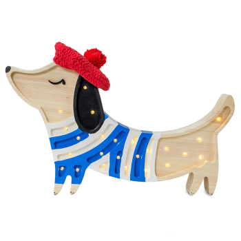 Image showing the Wooden Puppy Lamp, French Style product.