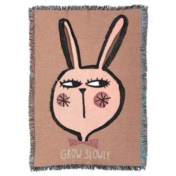 Image showing the Rabbit Recycled Cotton Wall Tapestry, 140 x 100cm, Multi product.