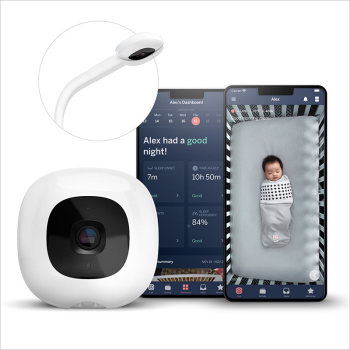 Image showing the Nanit Pro Digital Baby Monitor & Floor Stand, White product.