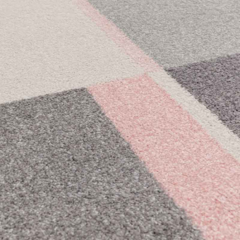 Image showing the Muse Modern Geometric Circle Rug, 120 x 170cm, Pink product.