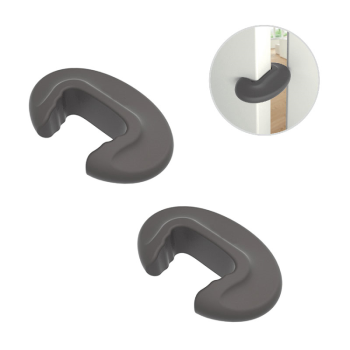 Image showing the Pack of 2 Door Slam Stoppers, Dark Grey product.