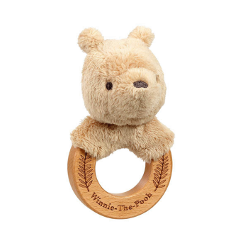 Image showing the Disney Winnie the Pooh Always & Forever Wooden Ring Rattle, Multi product.