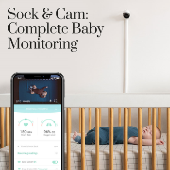 Image showing the Monitor Duo Smart Sock 3 & Cam Bundle, Bedtime Blue product.