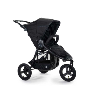 Image showing the Indie All Terrain Three Wheel Eco Pushchair with Recycled Materials, Matte Black product.